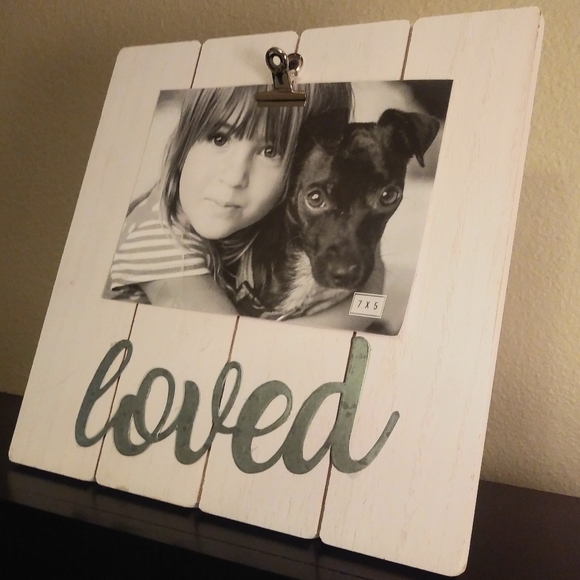 White Rustic Wooden Picture Frame - Picture 1 of 1